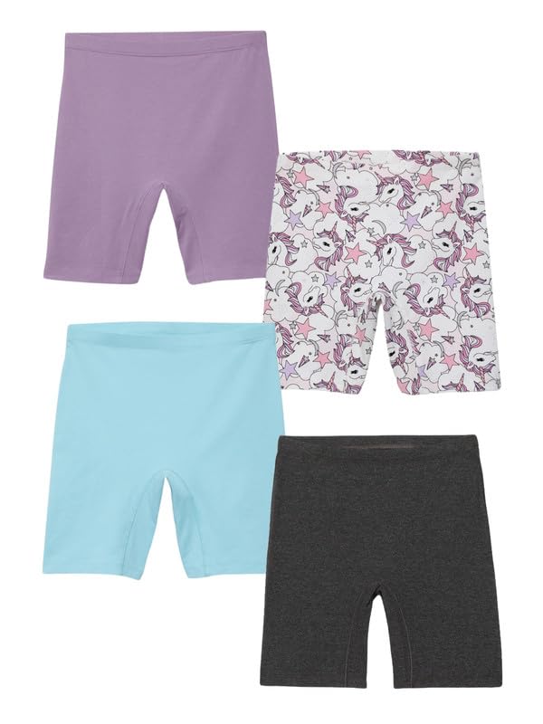 Image of mackly Girls Inner Shorts (Pack of 2) | 2-in-1 Seamless Panty Shorts with Gusset | Soft Breathable Base Layer for Dresses, Skirts