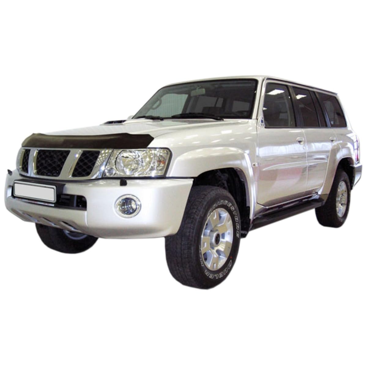 SCOUTT Deflettore Protezione Cofano per Nissan Patrol Y61 2005-2010, Migliora l'Aerodinamica dell'Auto, e Spoiler, Nero