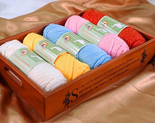 Miniatura 3 de Hilo de mezcla de lana de alpaca para bebé, peso peinado, 3 madejas (3.53 ozcada una) Art Crafts Crochet and Knitting Sunny Cat Premium Brand (33