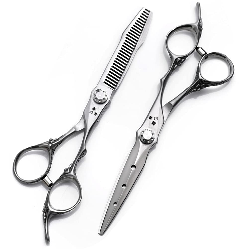 Ciseaux De Coupe De Cheveux en Acier Inoxydable 440C, Coupe-Cheveux De 6,0 Pouces Ciseaux De Toilettage De La Barbe, pour Coiffeur, Salon, Maison, Lumière Et Nette