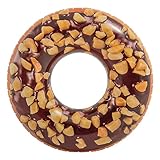 Donut de chocolate hinchable Intex con diseño de impresión fotorrealista; medidas: 114 cm de diámetro