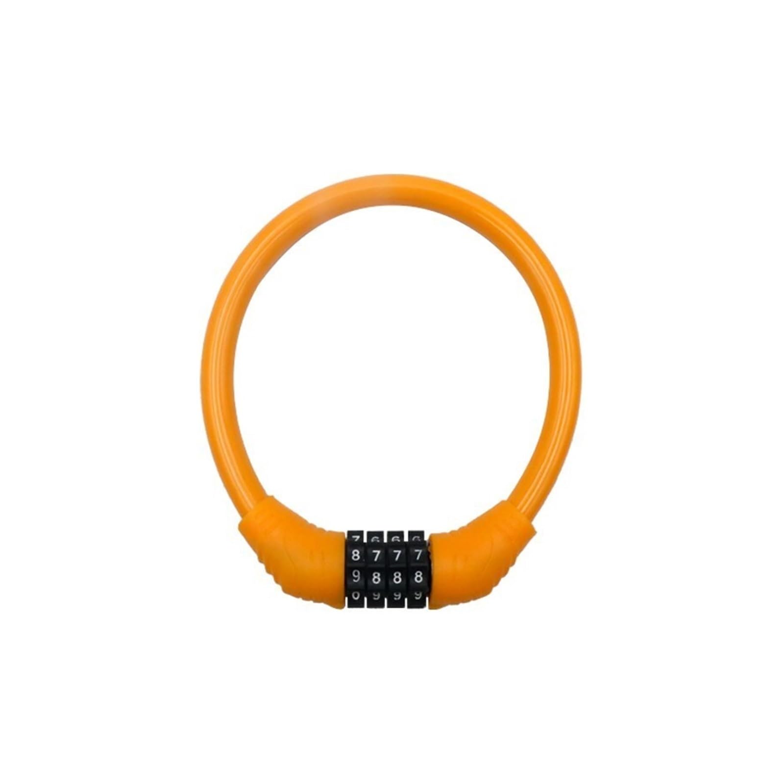 Hxpfvcbhs Orange Bicycle Lock Anti-Theft 4 Digit Password Road Bike Safety Lock Portable Bicycle Number Lock Accessory Combination Padlock(Orange)