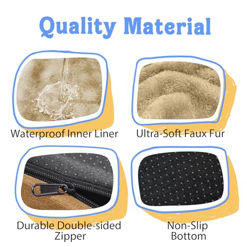 Image of Orthopedic Waterproof Dog Bed for Medium and Large Dogs | Egg Crate Foam, 4-Sided Bolster Support, Waterproof Liner, Non-Slip Bottom, Removable Bolster Cover, 36 x 27 Inch