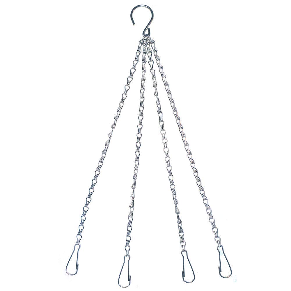 Hanging Basket Chains - 4 Strand Chain for Hanging Baskets 58cm (23"), Extra Long Hanging Basket Clip On Chain Replacements - for 16 inch Hanging Basket, 18" & 20" Flower Hanging Basket, 10 Pack