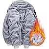FEegar Men's Hooded Pullover with Anarchy Sons Print and Zipper Long Sleeve Hooded Jacket Winter Warm Fleece interior sweatshirt Plus Thickn Fleece Jacket Sweat Jacket with Hood(Black,4XL) #2