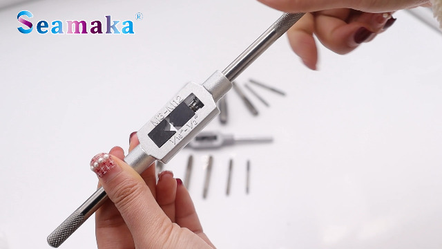 Image of 8pcs Metric Thread Machine Taps Set Metric Tap Set Tap Wrench Set Screw Thread Plug Taps M3 M4 M5 M6 M8 M10 M12 with 1 /16-1 /2'' Adjustable Tap Wrench O-033
