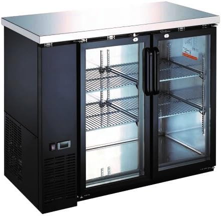 Wide Back Bar Swinging Glass Door Cooler