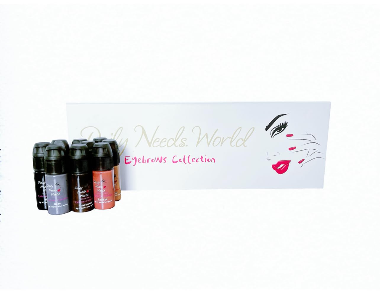 Daily Needs World Eyebrows Collection Permanent Makeup Ink Set 10 shades image 3