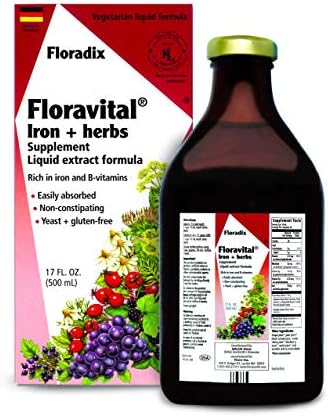 Floradix Floravital Liquid Iron and Vitamin Formula (500 ml)