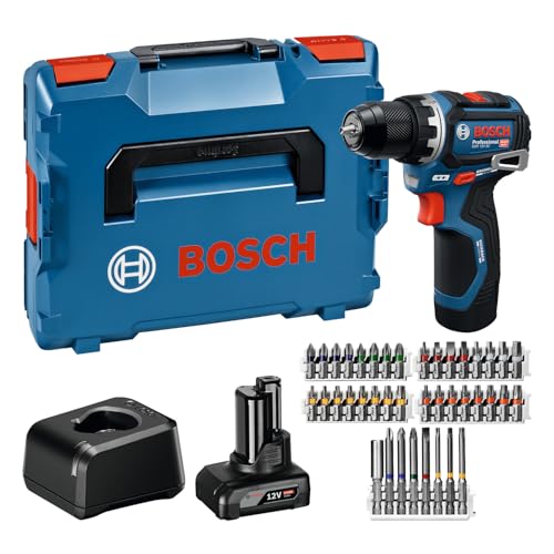 Bosch Professional 12V System Trapano-avvitatore a batteria GSR 12V-32 (Advanced KickBack Control, motore brushless, incl. 2.0 Ah, 4.0 Ah, GAL 12V-20, acc., inserto P&C, L-BOXX)