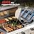 COWSAR 4 Burner Gas Grill, 34000 BTU Stainless Steel BBQ Grill with Side Burner, Porcelain-Coated Cast Iron Grates, Pull-Out Grease Tray for Outdoor Backyard Cooking