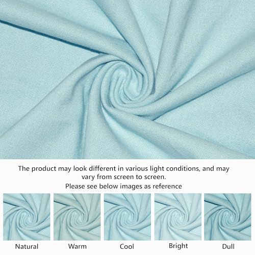 Image of R home 100% Cotton Solid Table Cover | 200 GSM Thick Fabric, Anti-Skid | Machine Washable & Reusable | Ideal for Dining Table & Centre Table, Easy Maintenance (Marine Blue, 56 x 90 Inch)