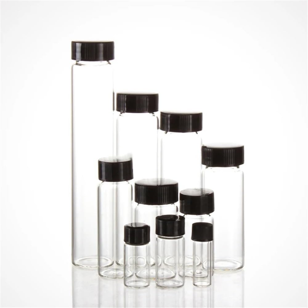 Vetreria da laboratorio Flacone for reagenti da laboratorio con fiala for campioni da 2 ml a 60 ml, piccole fiale trasparenti for medicinali for esperimenti(2ml 100pcs)