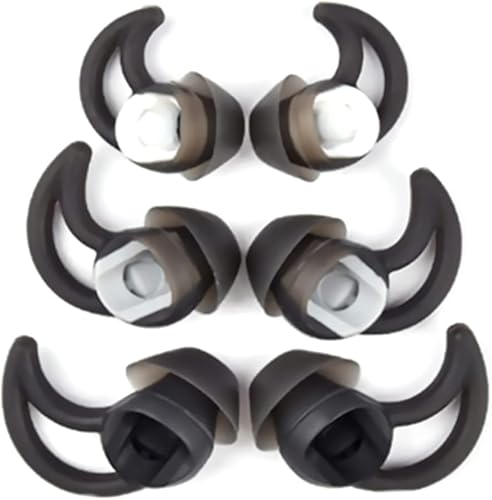 Miniatura 4 de 3 pares SML de silicona de repuesto en el oído puntas de auricular Set auriculares para Bo-se QC20 QC20i SoundSport SIE2i IE2 IE3 Negro