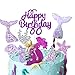 Meerjungfrau Tortendeko Geburtstag Mädchen, Meerjungfrau Schwanz Kuchendeko, Ocean Theme Topper, Glitzer Meerjungfrau Torten Deko, Meerjungfrau Tattoos für Mädchen Frauen Mermaid Party