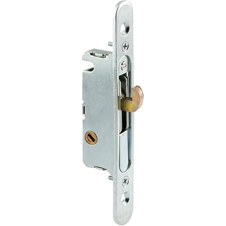 Prime-Line MP2014 Mortise Lock - 3-11/16 Inch Steel Lock With 45 Degree Keyway | Sliding Door Replacement