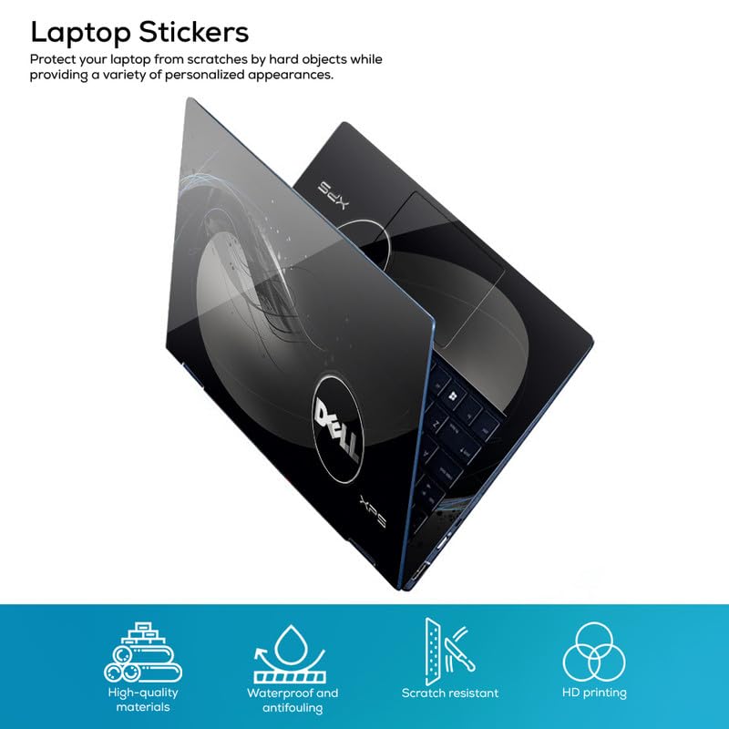 Image of Galaxsia DSGN 286 Full Body Laptop Skin Bubble-Free| Laminated & Removable | HD Quality Sticker for Laptops Upto 15.6 Inches Compatible with DELL