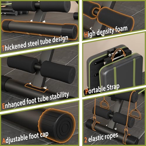 Image of Fitgoods Adjustable Weight Bench for Home Gym, Foldable 700LBS Workout Bench with 9 Backrests, Multi-Purpose Bench Press for Incline Decline Flat with Fast Adjustment (2 resistance bands)