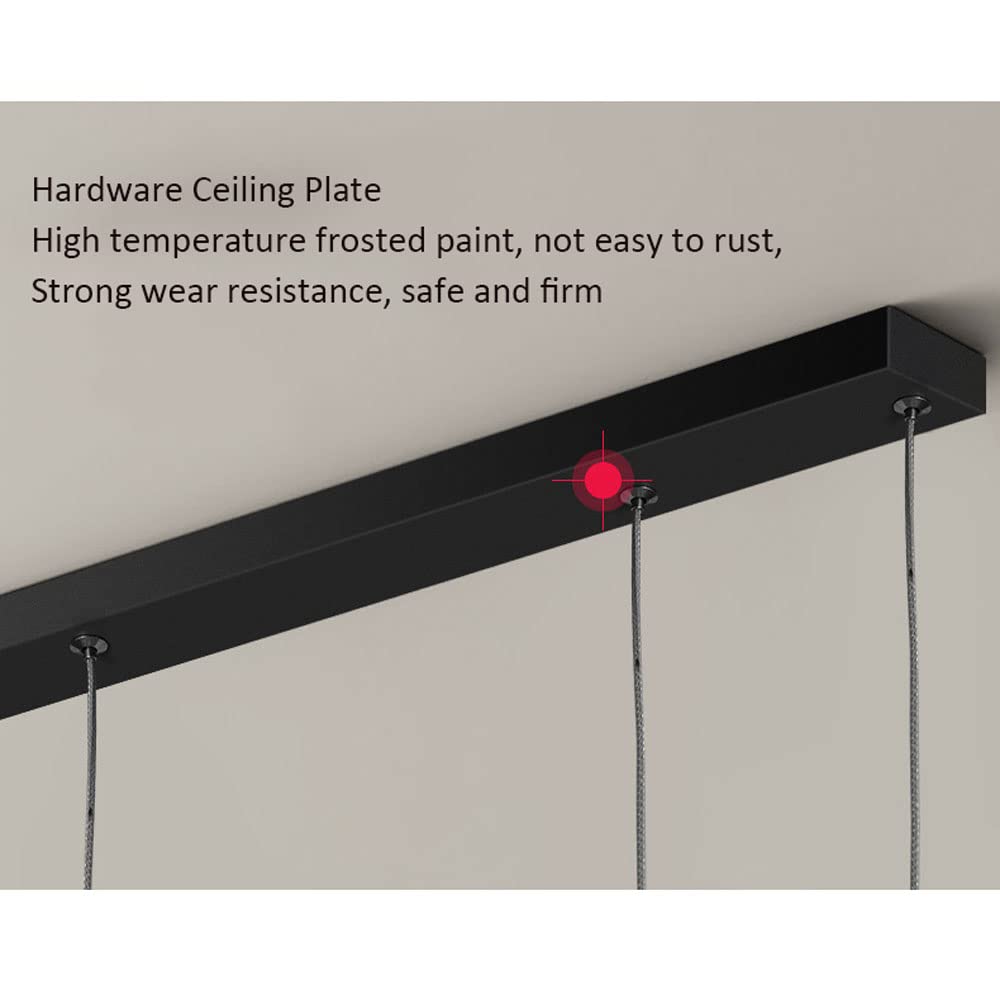 Lampadario Moderno a LED a Striscia Lunga nordica Lampadario 39W Tavolo da Pranzo Bar Apparecchio a soffitto lineare Lampada a Sospensione Lampade a Sospensione a LED dimmerabili, Lampada a
