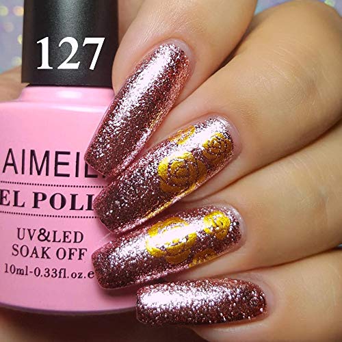Esmalte de uñas en gel brillo espejo 10ml rosa miniatura 4