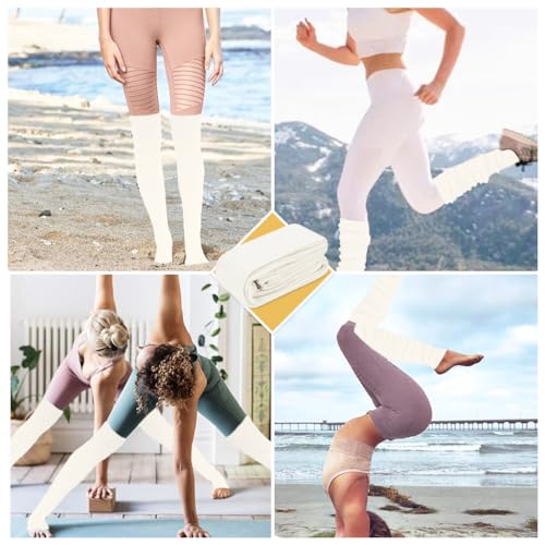 Image of SANNIDHI Leg Warmers for Women Winter Star Print Knit Long Socks for Girls Leg Warmers y2k Accessories Clothes, Elastic Anti-slip Fashion Stockings Stylish Socks for School Girls - 21'' Long, 1 Pairs