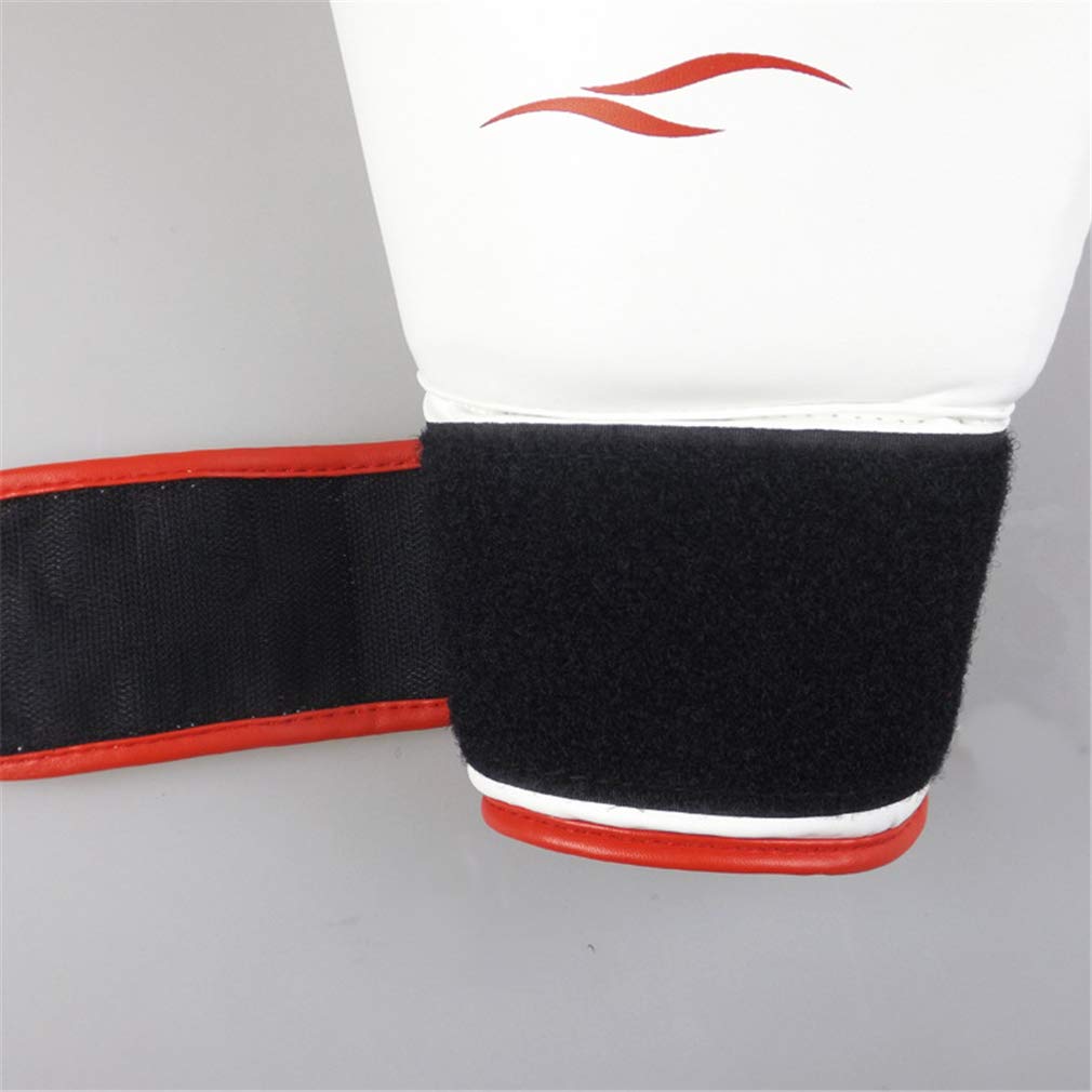 Guanti Pugilato Guanti in Pelle Tailandese Sparring Guanti di Perforazione del MMA Pelle Infuso Gel di Formazione per Sparring Bende Sparring Guanti per Punch Bag,Bianca