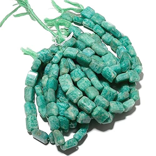 Amazonite tumbles facettées perles de lithothérapie 17-20mm en fil de 10 pouces