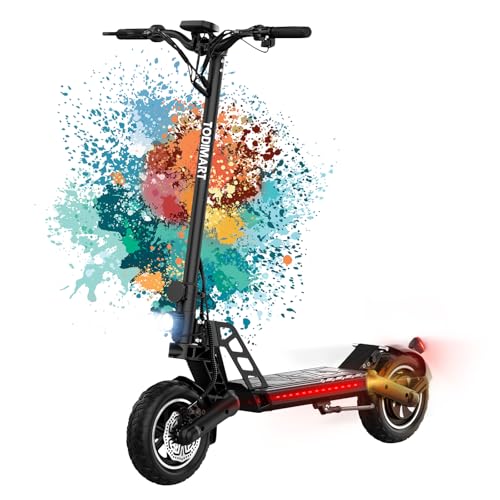TODIMART G2 Patinete Eléctrico Adultos, Motor 500W Pico 800W, Autonomía 45KM Patin Electrico Todoterreno, Ruedas 10'...