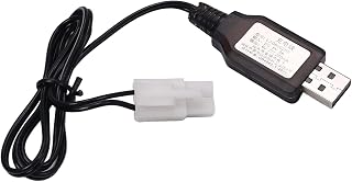 Juvielich L6.2-2P USB Charger Cable 6v 250MA Output Ni-Cd Ni-Mh Battery Pack for RC Excavator RC Cars