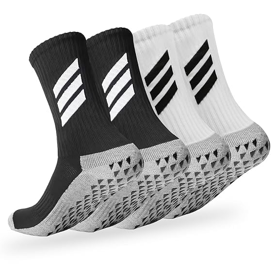 zekartq 2 Pairs Grip Socks for Men's Football, Sports, Cycling - Nylon Thicken Winter White Black, Soft Breathable Multifunction Training Socks(BLACK)-picture-41