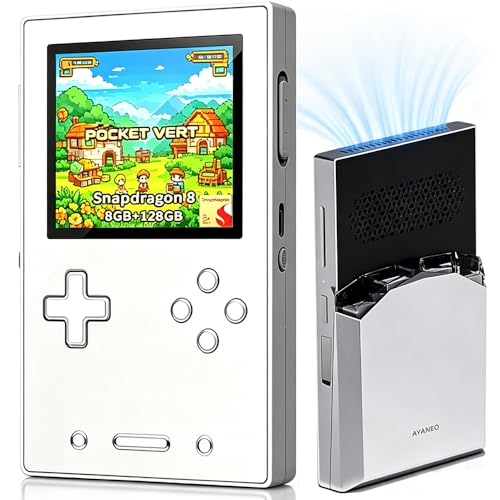 AYANEO Pocket VERT Vertical Handheld Gaming Console,Snapdragon 8+ Gen 1,3.5' 1:1 Square 1440x1600 615 PPI Display,Active Cooling,Dual-Mode Touchpad,Android 14,8GB/128GB,6000mAh