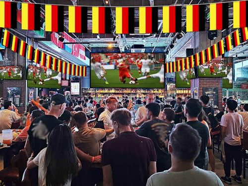 Image of Germany String Flag Pennant Banner - 38 Flags, 42 Feet Small Mini German Flags Bunting Banner for Country Decoration, School, Party, Sports Events