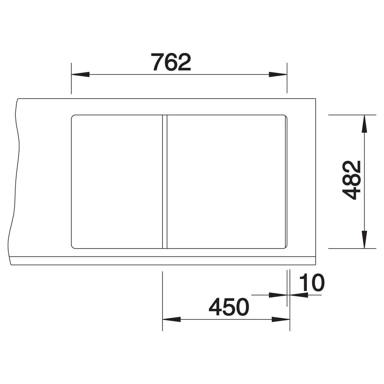 BLANCO TIPO 45 S Compact | Edelstahl | mit Ablauffernbedienung | [78x50x17,4 cm] | für 45 cm breite Unterschränke | mit Ablauffernbedienung | Widerstandsfähig gegenüber Kratzern | reversibel