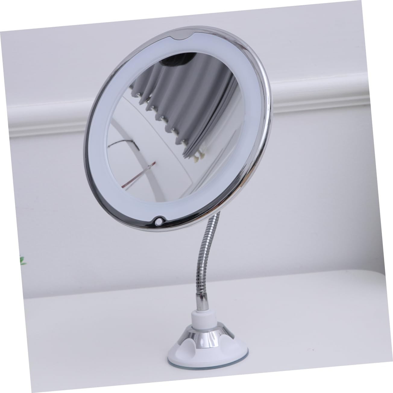 1pezzi Specchio Cosmetico Portatile Con Luce Led e Ingrandimento Specchio Per Trucco Da Tavolo Con Ventosa Forte Adatto Per Applicazione Di Trucco Precisa