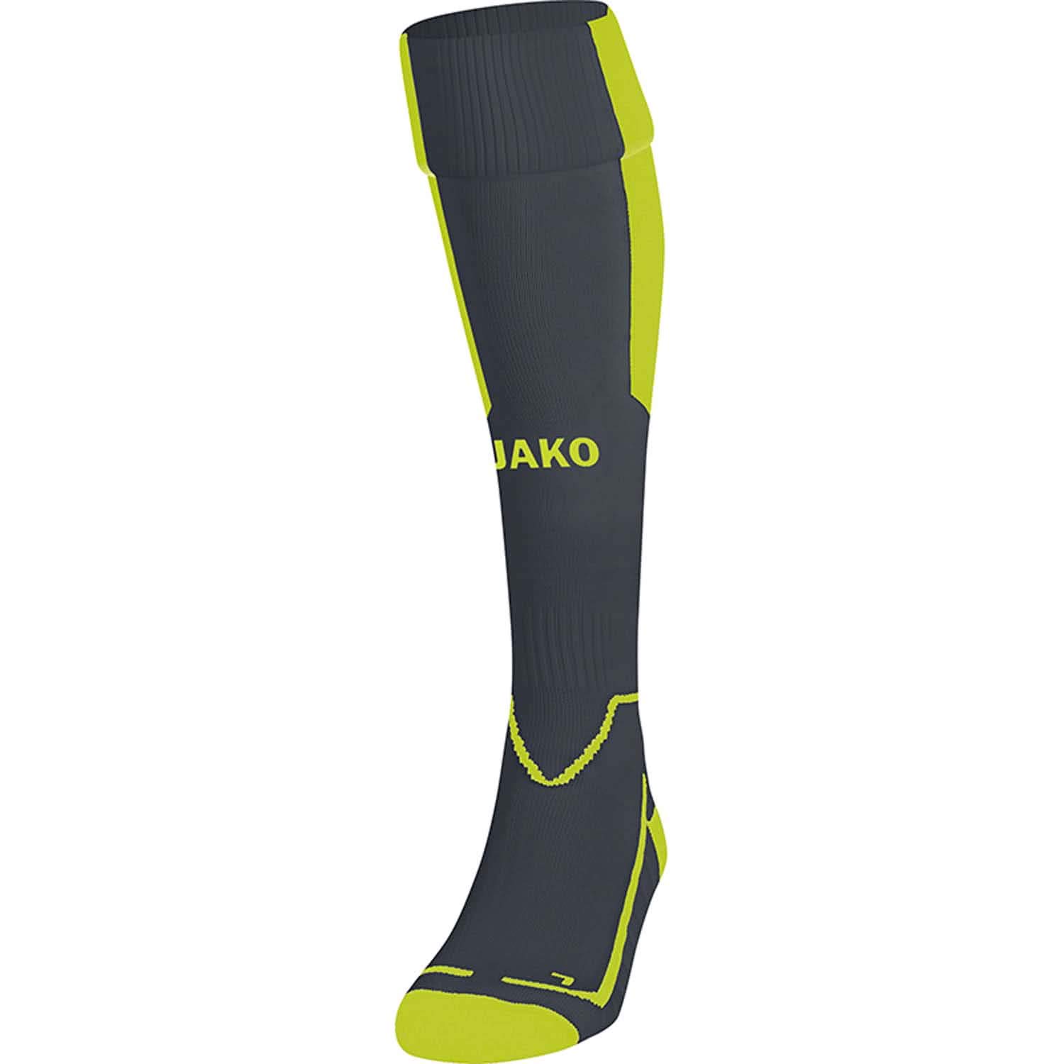 JAKO Unisex's Lazio Socks, Anthracite/Lime, 5 (43-46)