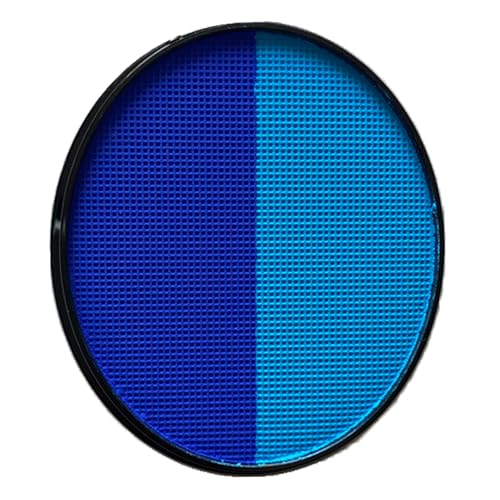Image of Blue Face Body Paint(30gm), Water Activated Professional Non Toxic SFX Facepaints for Halloween Smurf Avatar Corpse Bride Sally Face Makeup Costume Cosplay (Light Blue + Blue)