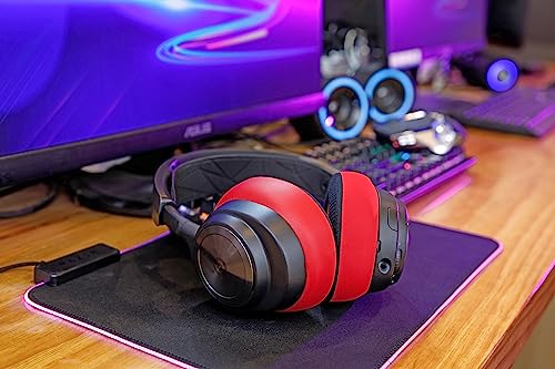 Image of WC Freeze Nova Pro Wireless - Cooling Gel Earpads for Arctis Nova Pro Wireless, Nova Elite & Nova Pro Omni (Doesn't Fit Other Models), by Wicked Cushions, Extra Thick & Comfortable | Red