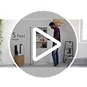 Image of About Space 5 ft Kitchen Cabinet - 5 Tier Wooden Storage Cabinet with 3 Open Shelves & 2 Magnetic Door Crockery Cabinets, Easy to Assemble for Home Living Room (White - L 57 x B 25 x H 158 cm)