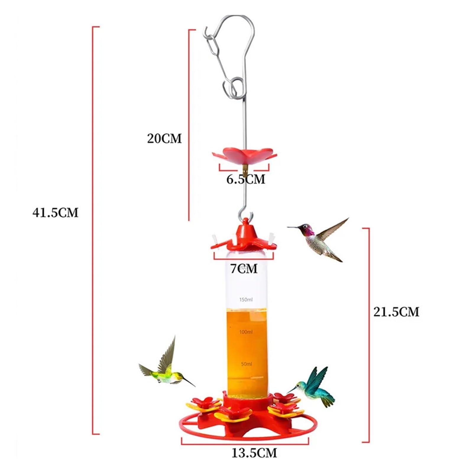 Karmnik Dla KolibróW Wiszący Na Zewnątrz Karmnik Dla Kolibrów Anti Ant Garden Dziedziniec Karmienie Miodem Wodny Karmnik Dla Ptaków Artykuły Do ​​karmienia Ptaków łAtwy Montaż