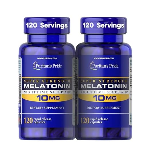 Puritan's Pride Super Strength Rapid Release Capsules Melatonin 120 Count (Pack of 2)