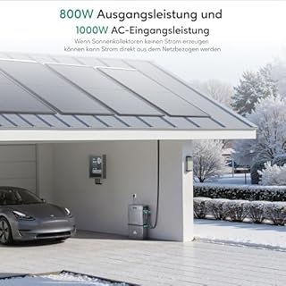 Zendure Balkonkraftwerk mit Speicher, SolarFlow 800 Pro mit 2640W Solar Eingang, 1000W AC-Laden, 800W Ausgang, KI-Energie Management System, 1,92 kWh LiFePO4 Akku, 11,52 kWh Erweiterbare Kapazität
