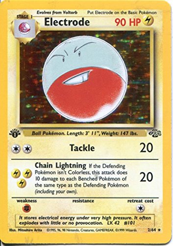 Pokemon Jungle 1st Edition Holofoil Card #2/64 Electrode