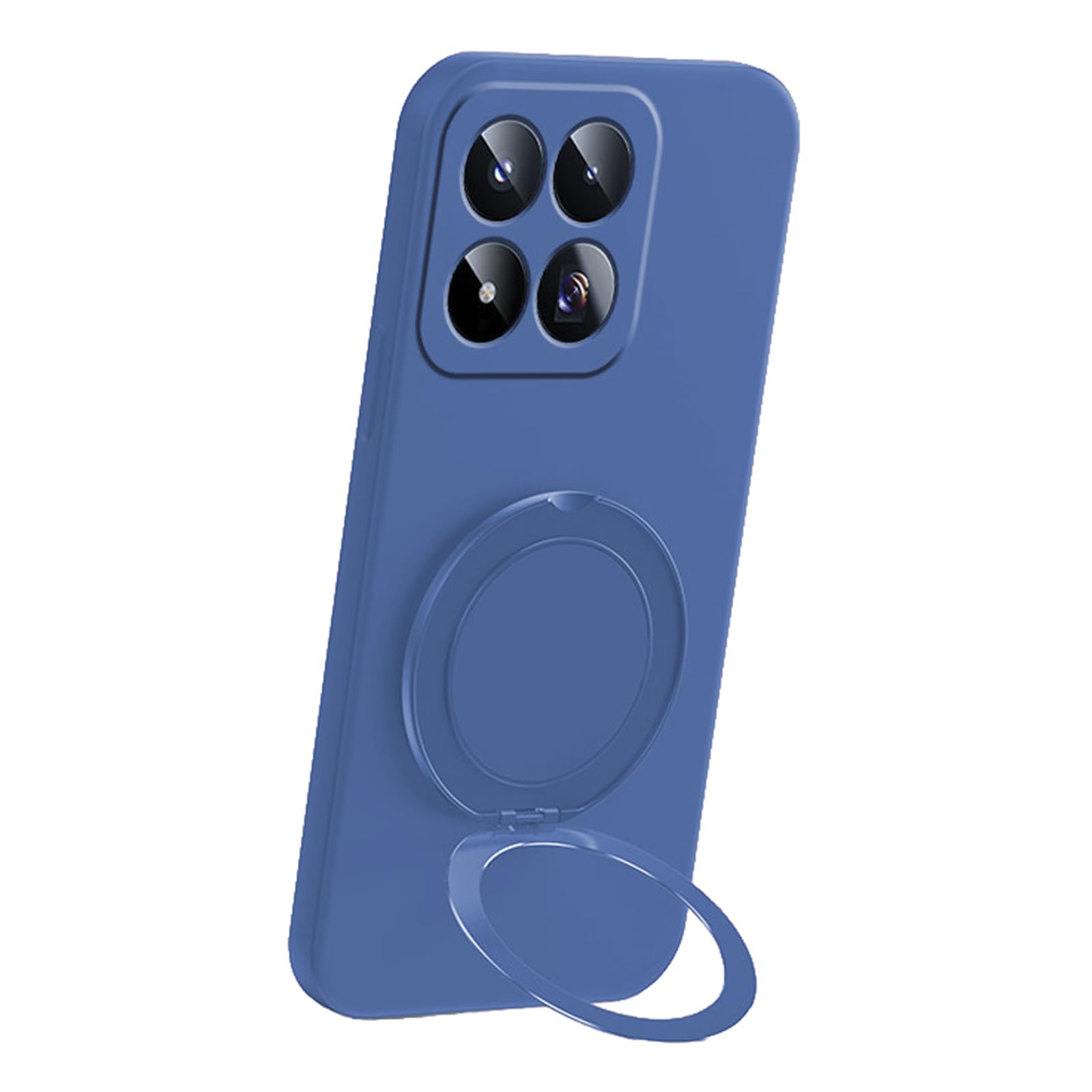Fdujinh Blue Case For Xiaomi 17Max, Swivel Ring Kickstand Cover Camera Protection Shockproof Soft Silicone Shell,,17Max