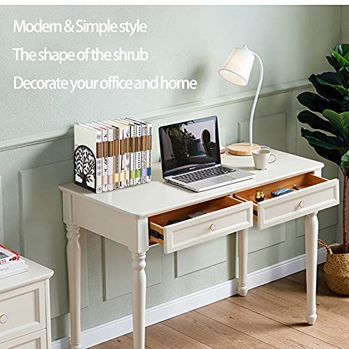 Umikk Book Ends, Bookends for Shelves, Tree Book End to Hold Books, Metal Bookend Stopper, Non-Skid Book Holder, Black Book Supports for Office Home Kitchen, Modern Decorative Bookends(3 Pair/6 Pcs) - Thumbnail 7