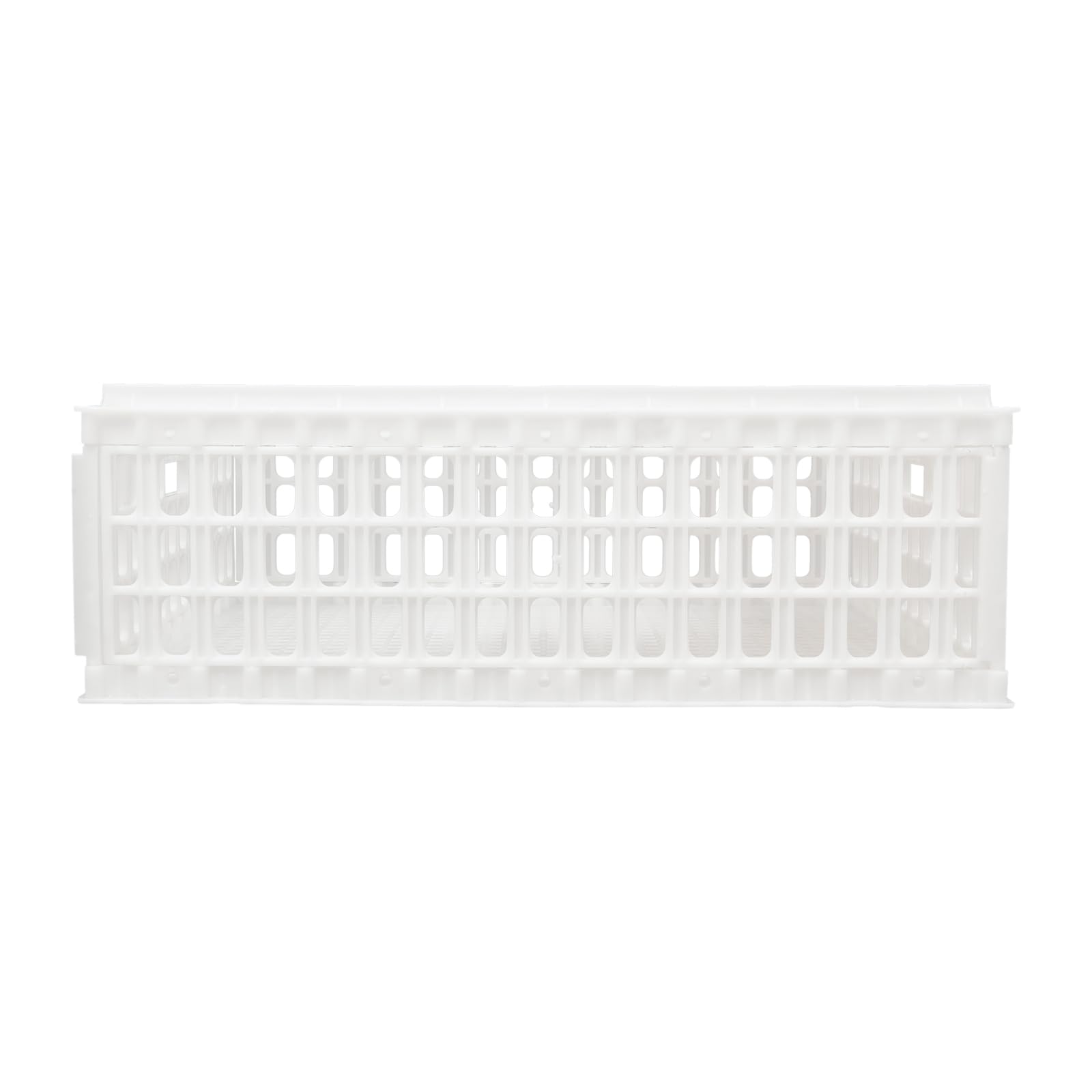 WooDerson Lot de 4 cages de transport en plastique pour poules, oiseaux, canards (blanc)
