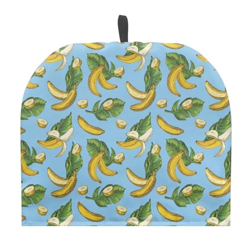 Image of Tea Cozy Yellow Banana Print Creative Insulated Tea Cosy Extra Thick Home Kitchen Decoration Creative Gifts Dust Teapot Cover Kitchen Accessories for Travel