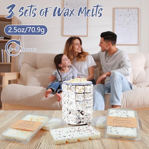 Image of SCENTORINI Wax Melts, Premium Wax with Essential Oil, 2.5oz x 3 Pack | Summer Scented Wax Cubes, Natural Dried Flower - Rose, Lavender, Jasmine Scent for Home Fragrance Enthusiasts Women /Men
