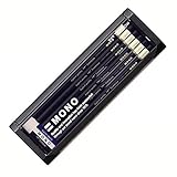 トンボ鉛筆 高級鉛筆 3B MONO (超微粒子芯のハイスタンダード鉛筆) MONO消しゴム付き 製図・デッサン 1ダース MONO-3B