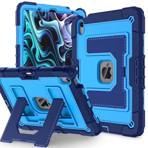 Coque iPad Air 11 M3 bleu marine avec bandoulière pour voyager