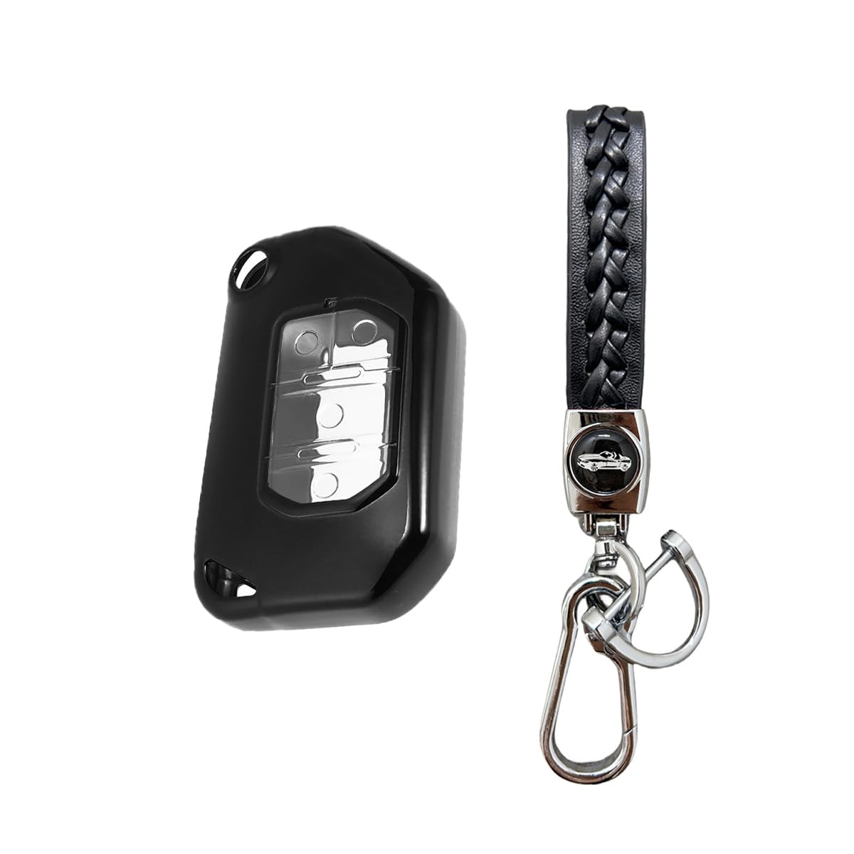 Carcasa Llave Jeep Gladiator JL Plata S con Llavero Metálico 8